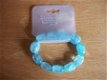 armband met blauwe glaskralen - 1 - Thumbnail