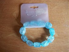 armband met blauwe glaskralen