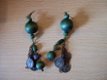 oorbellen met groene kralen en muntjes - 1 - Thumbnail