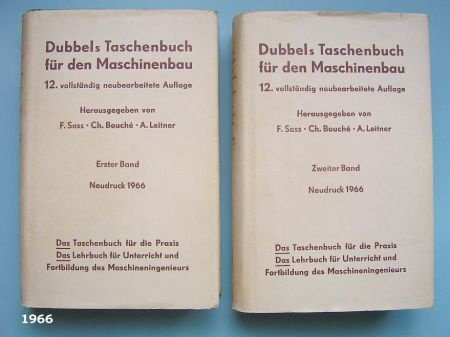 [1966] Dubbels Taschenbuch für den Maschinenbau dl 1. Spring - 1