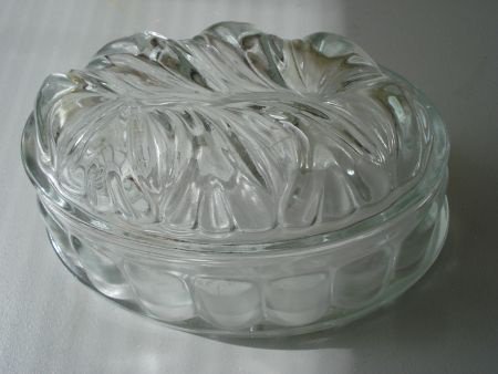 glazen puddingvorm met luchtbelletjes in het glas 17x10 x 9 - 2