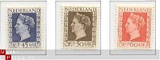NVPH NR  487/489 koningin wilhelmina zegels 1948
