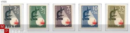 NVPH NR 661/665 kankerbestrijding 1955 - 1