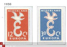 NVPH NR 713/714 europa-zegels 1958