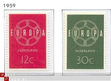 NVPH NR 727/728  europa-zegels 1959