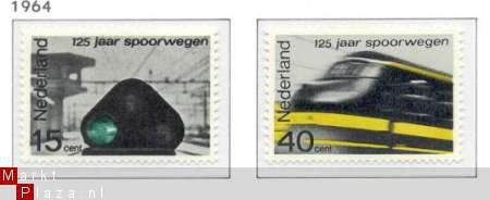 NVPH NR 818/819 spoorweg-jubileum-zegels 1964 - 1