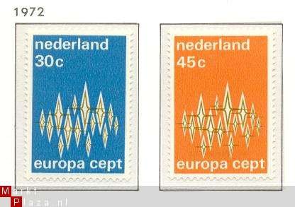 NVPH NR 1007/1008 europa zegels 1972 - 1