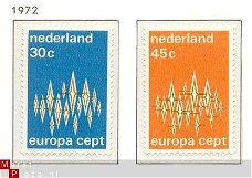 NVPH NR 1007/1008 europa zegels 1972