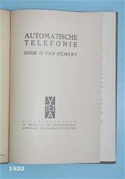 [1933] Automatische Telefonie, PTT, VEATT - 2