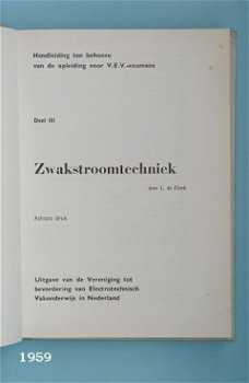 [1959] Handleiding Dl III , Zwakstroomtechniek, Klerk de, VE - 2