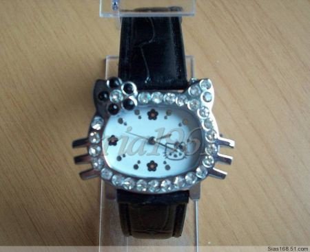nr.12.zwart hello kitty horloge - nr. 1