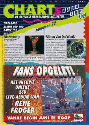 Hitlijst Charts Rabo Top 40 1995 nr. 22 - nr. 1