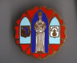 Emaille Speld religie bedevaart? - nr. 1