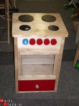 Keuken , fornuis, oven, van hout. groot model - 1