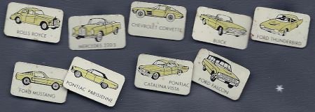 9 Speldjes oldtimer auto's - nr. 1