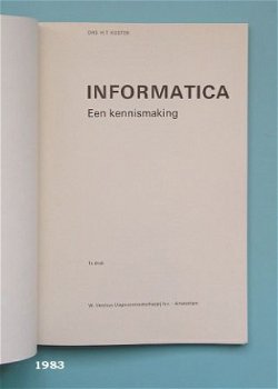 [1983] Informatica, een kennismaking, Koster, Versluys. - 2