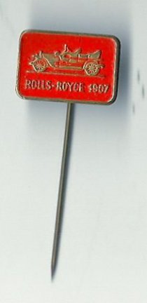 Speldje oldtimer auto Rolls Royce 1907 oranje - nr. 1