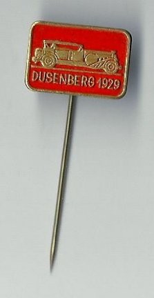 Speldje oldtimer auto Dusenberg 1929 oranje - nr. 1