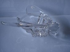 Retro  vlieg van kristal 11,5 cm lang en breed met merkje