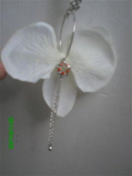 witte bloemoorbel orchidee met glitterster mooi voor bruid - 1
