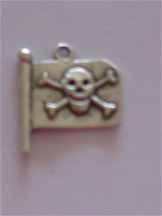 silver pirate flag