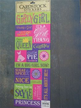 The paper studio cardstock stickers XL girly girl - 1