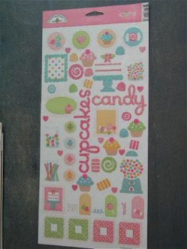 Doodlebug cardstock stickers icons confections - 1