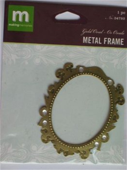 making memories metal frame gold oval - 1