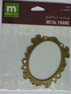 making memories metal frame gold oval