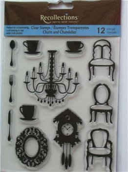 recollections clear stamp chairs & chandeliers - 1