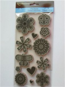 recollections rubber stamp flower