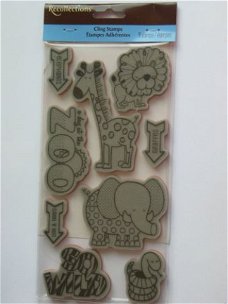 recollections rubber stamp zoo
