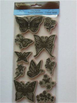recollections rubber stamp butterfly 1 - 1