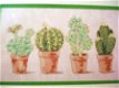 Borduur-telpatroon voor vier cactussen in pot - 1 - Thumbnail