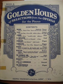 Golden hours of selection from the operas for the piano - 1