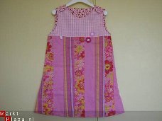 ** Nieuw roze patchwork Bizzkids jurkje - maat 98