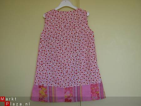** Nieuw roze patchwork Bizzkids jurkje - maat 98 - Afbeelding 4