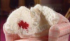 wit gebreid vestje voor poppenhuis popje - nr. 1