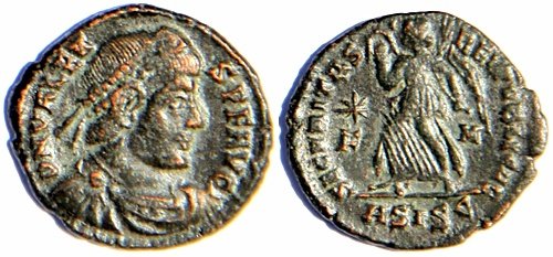 Romeinse munt Valens Sear 4118 - 1