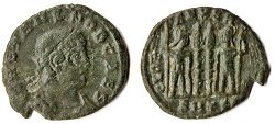 Romeinse munt Constans, variant Sear 3961