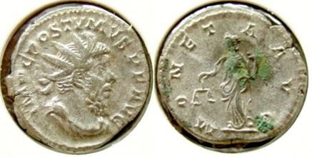 Romeinse dubbele denarius Postumus, Sear 3116 - 1