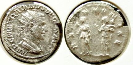 Zilveren antoninianus Traianus Decius, Sear 2699 - 1