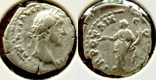 Zilveren denarius romeinse keizer Antoninus Pius