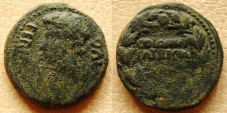 Bronzen munt Augustus Hispania, GIC 16 - 1