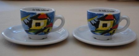 AANGEBODEN: 2 KOFFIEKOPJES ESPRESSO LA VILLA COLLECTION - 1