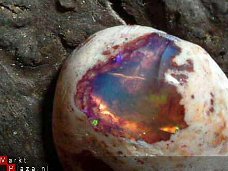 Opal cabochon free form VUUR opaal Mexico