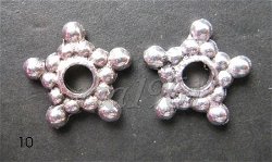 tibetaans zilveren spacers 10 - 8,5 mm :10 voor 0,75(LAATSTE