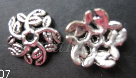 tibetaans zilver:bead caps 07 - 11 mm - 1