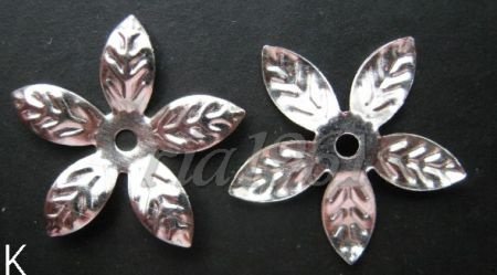 bead caps K(silver plated) 15 mm 10 voor 0,75 - 1