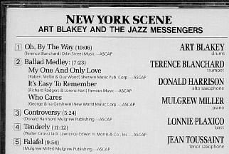 Art BLAKEY and the Jazzmessengers New York Scene (new) - 1